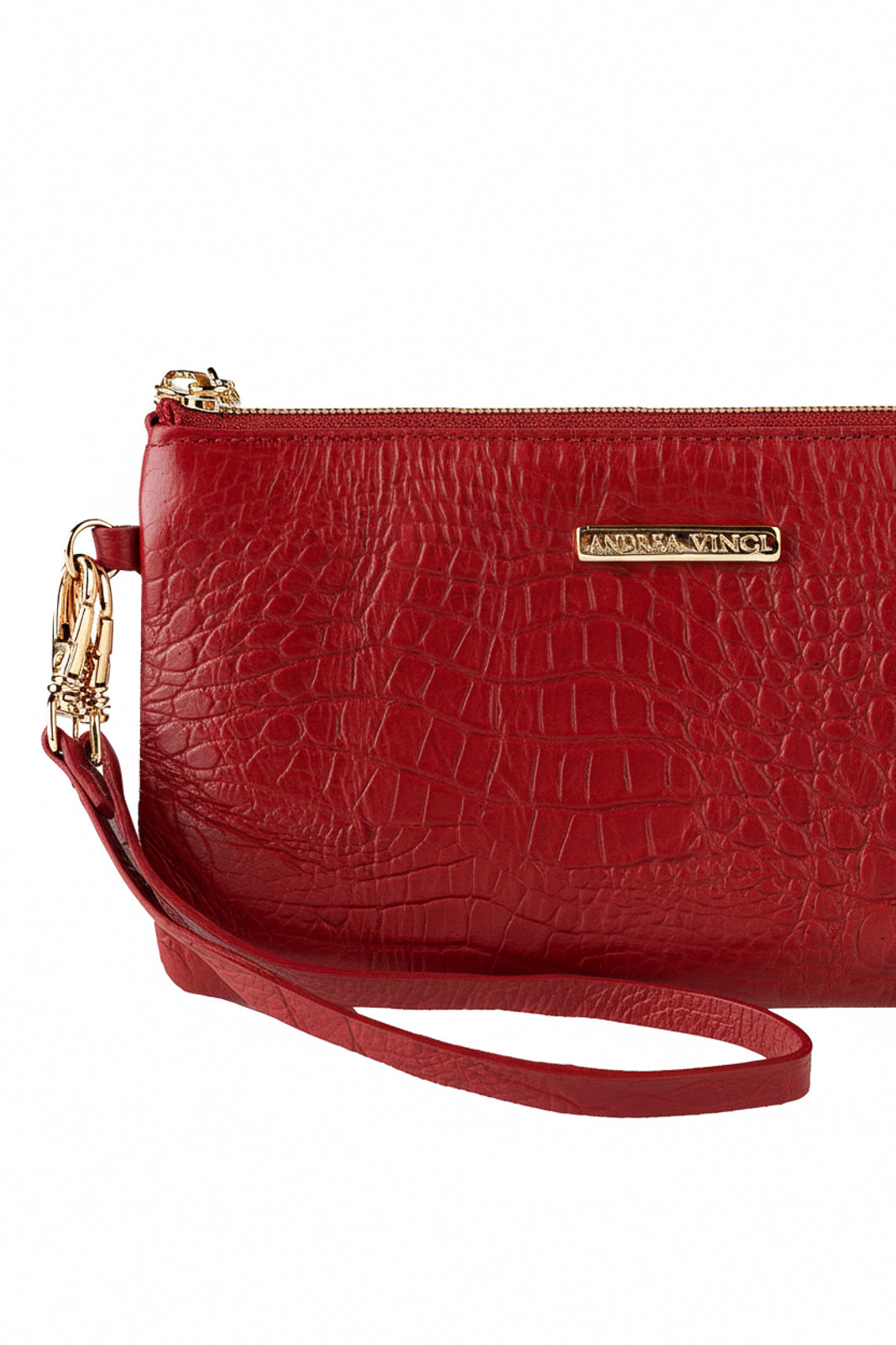 Bolsa transversal pequena de couro croco Tayná