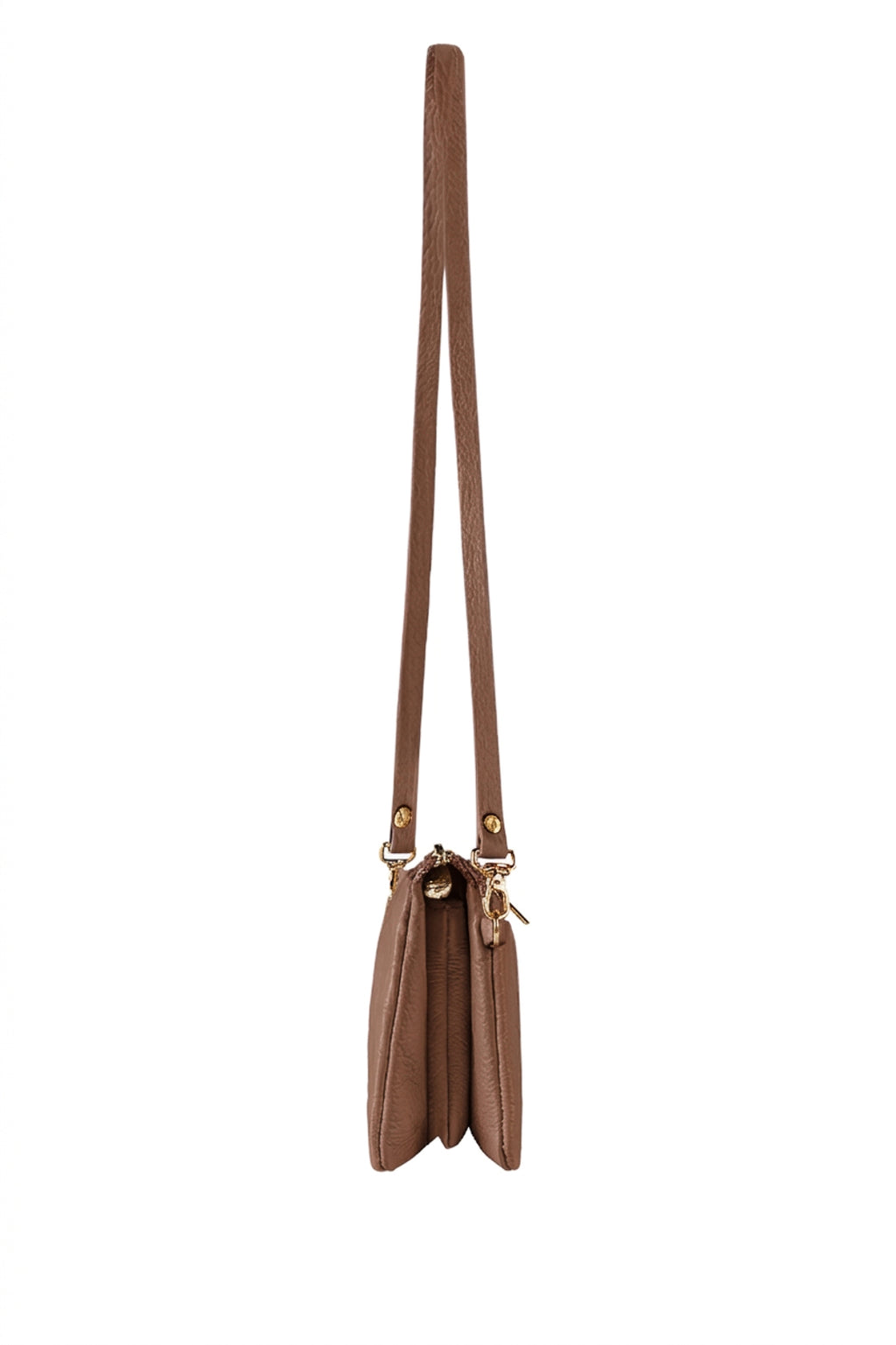 Bolsa transversal pequena de couro croco Tayná