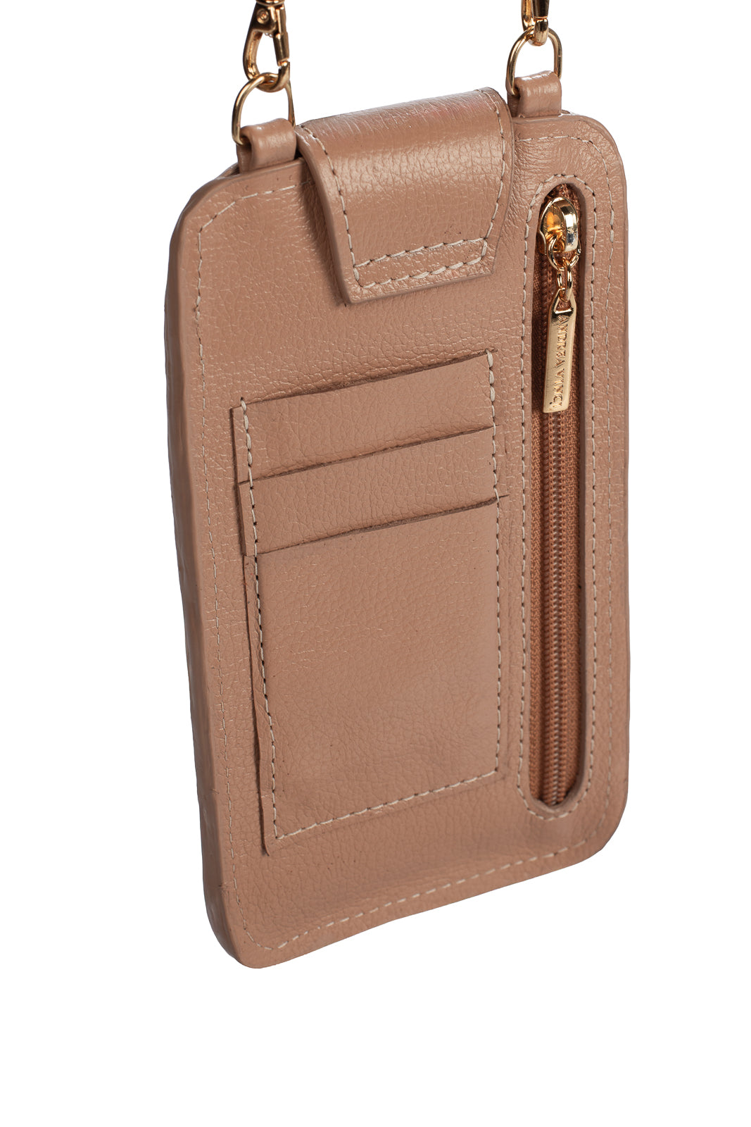 Bolsa porta celular feminina em couro croco Luna