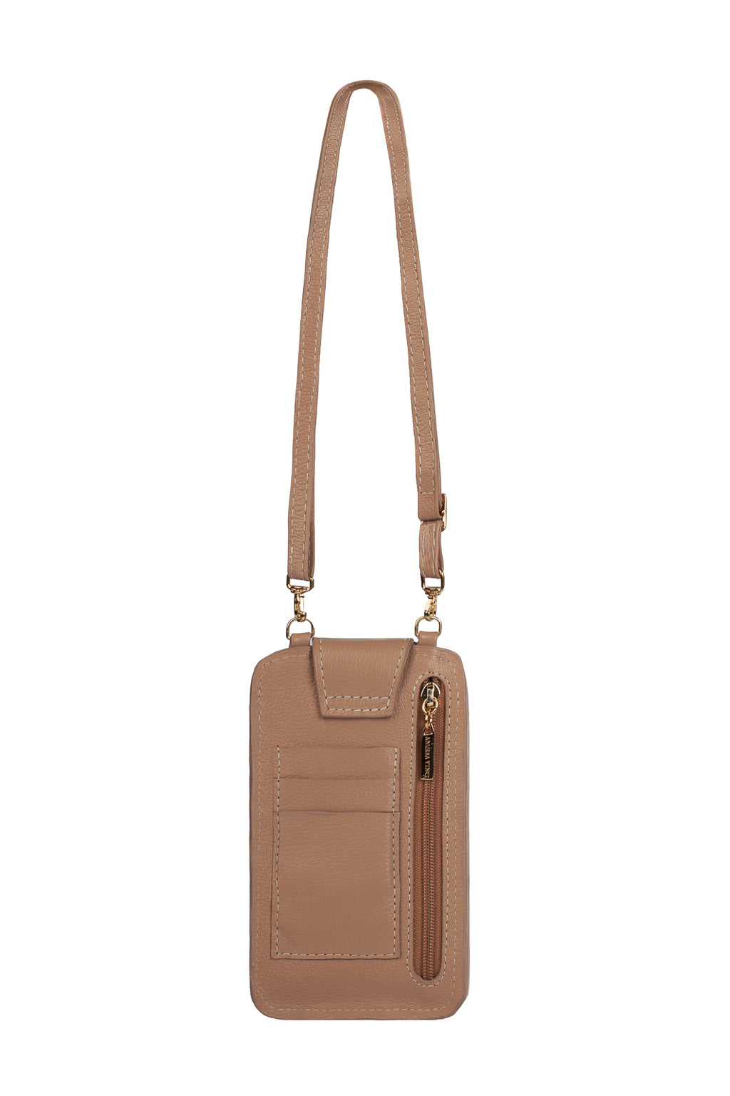 Bolsa porta celular feminina em couro croco Luna