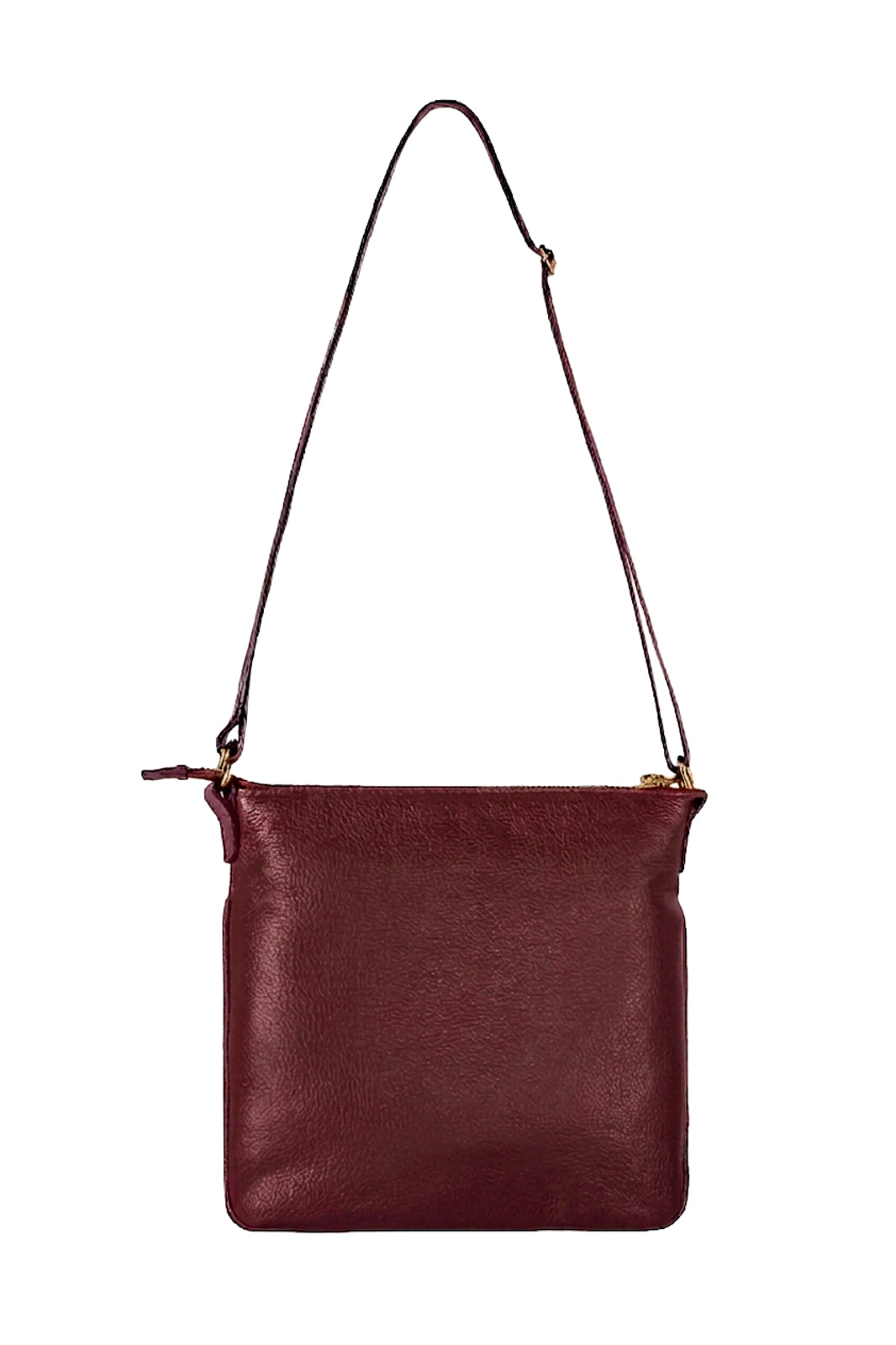 Bolsa pequena transversal em couro liso Emma