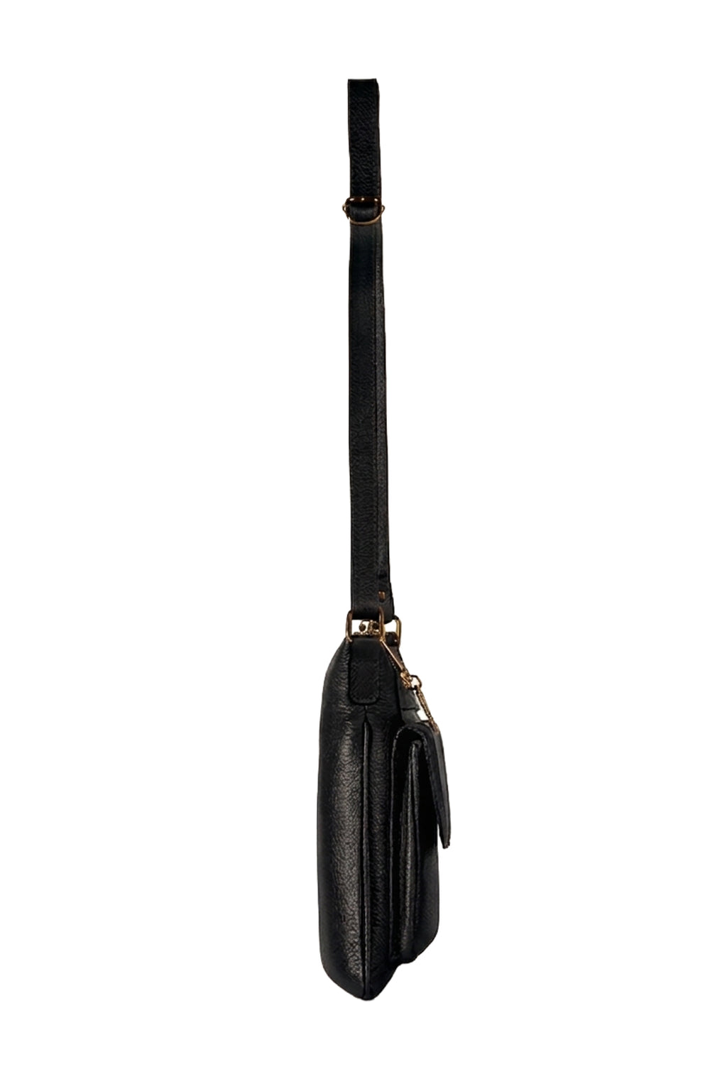 Bolsa pequena transversal em couro liso Emma