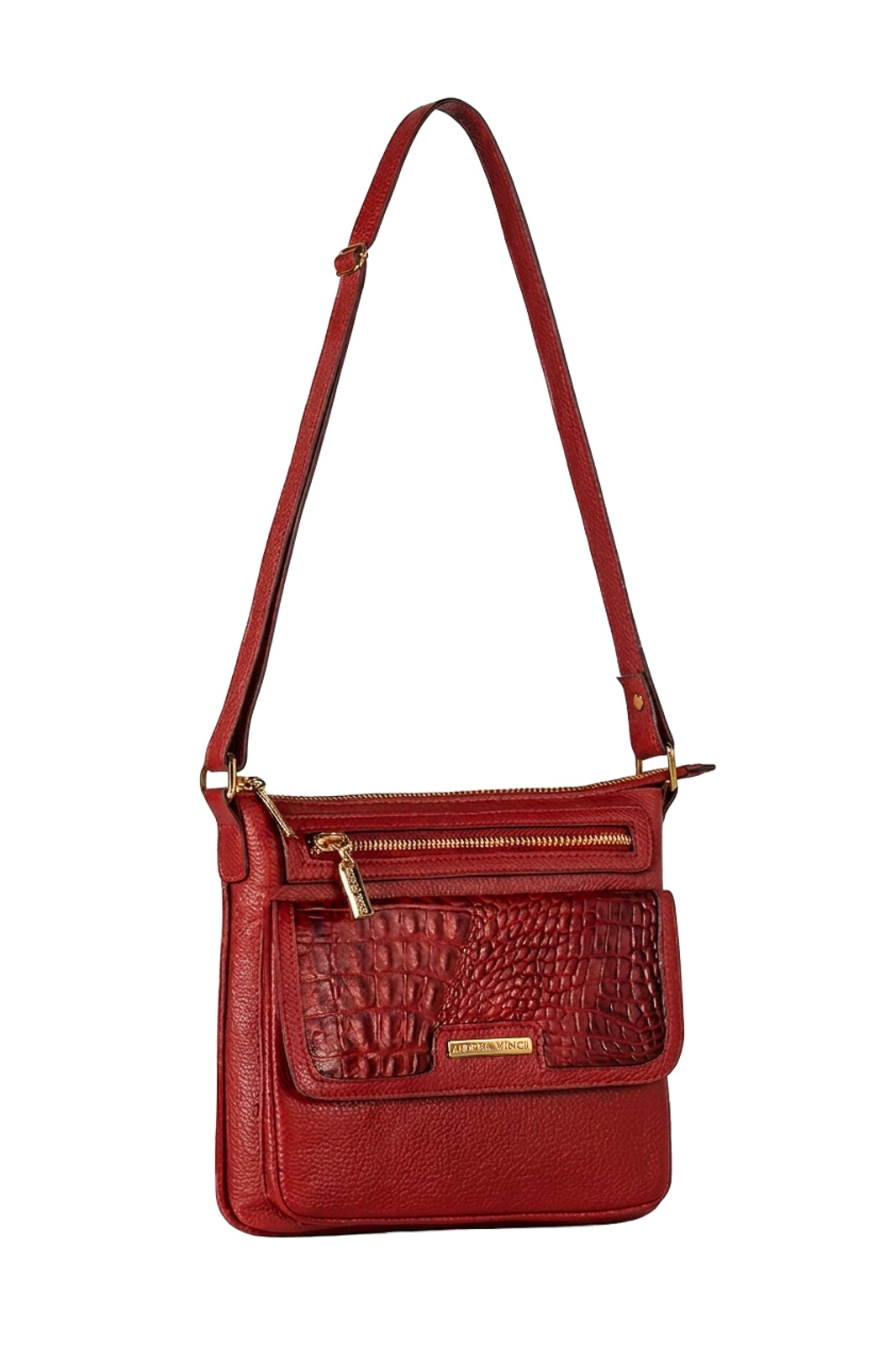 Bolsa pequena transversal em couro liso Emma