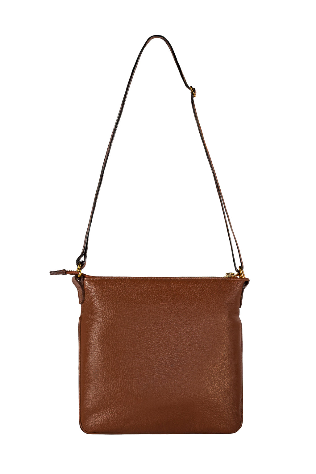 Bolsa pequena transversal em couro liso Emma