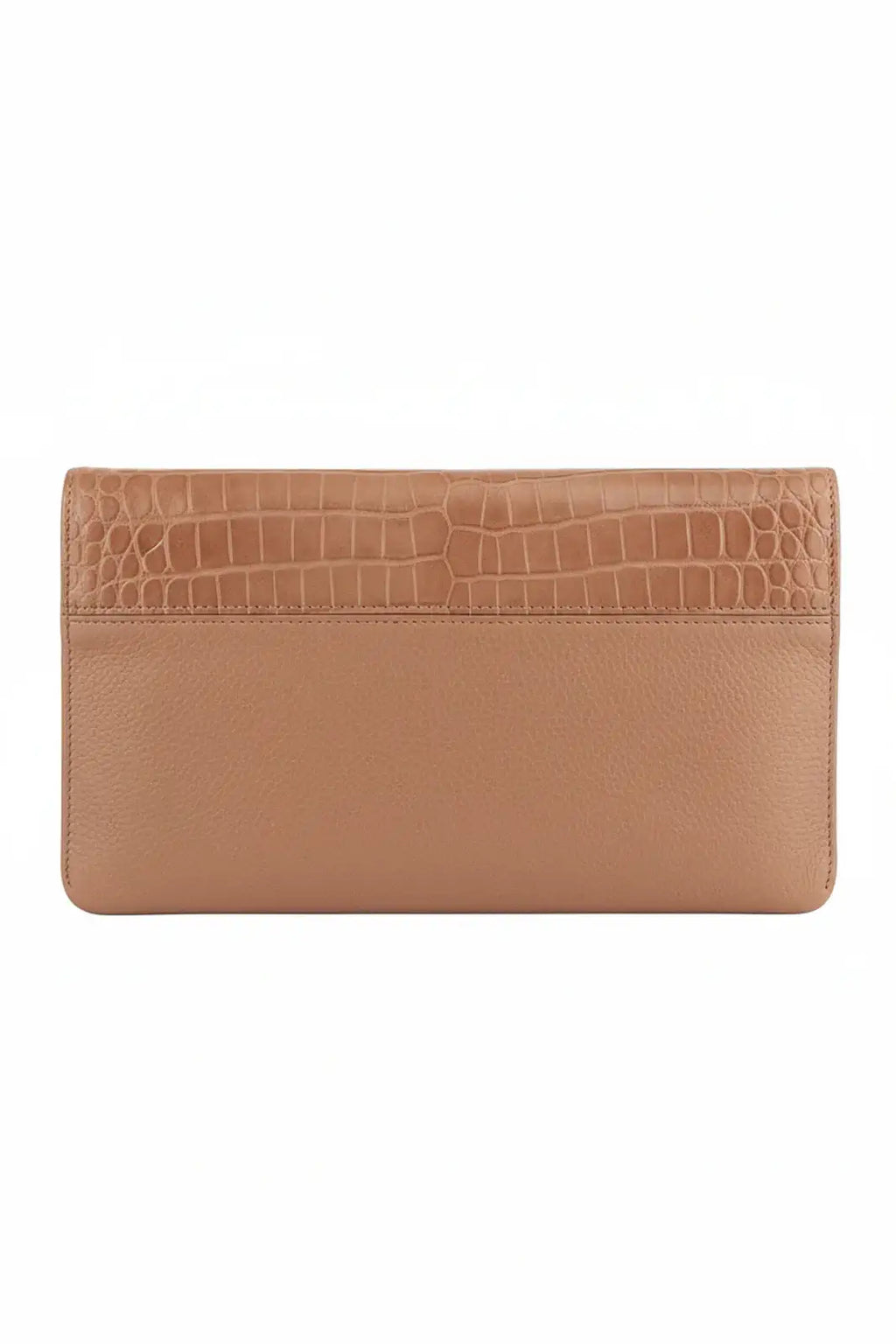 Clutch de couro croco Nikki - Enluaze