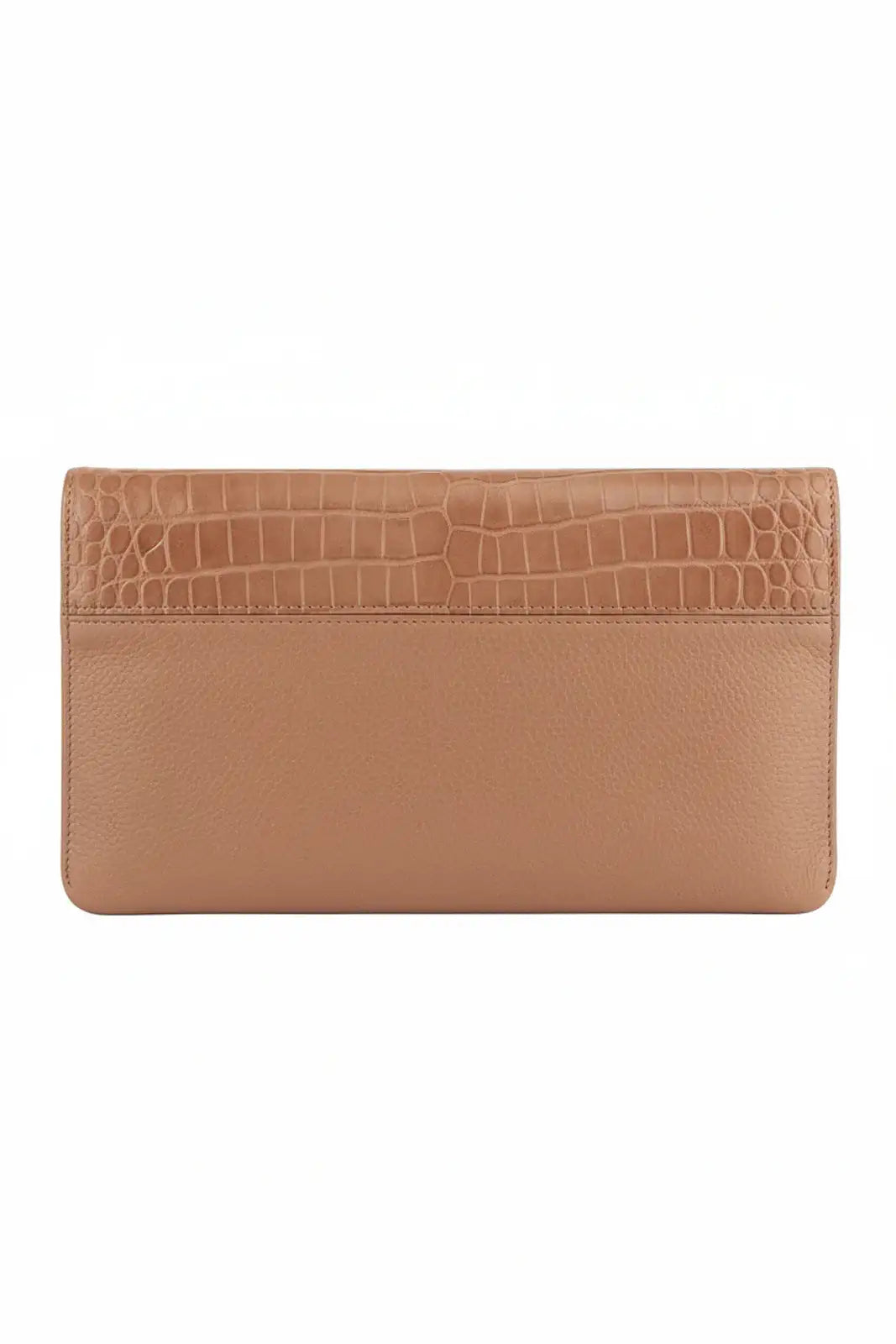 Clutch de couro croco Nikki - Enluaze