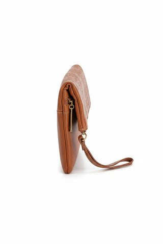 Clutch de couro croco Nikki