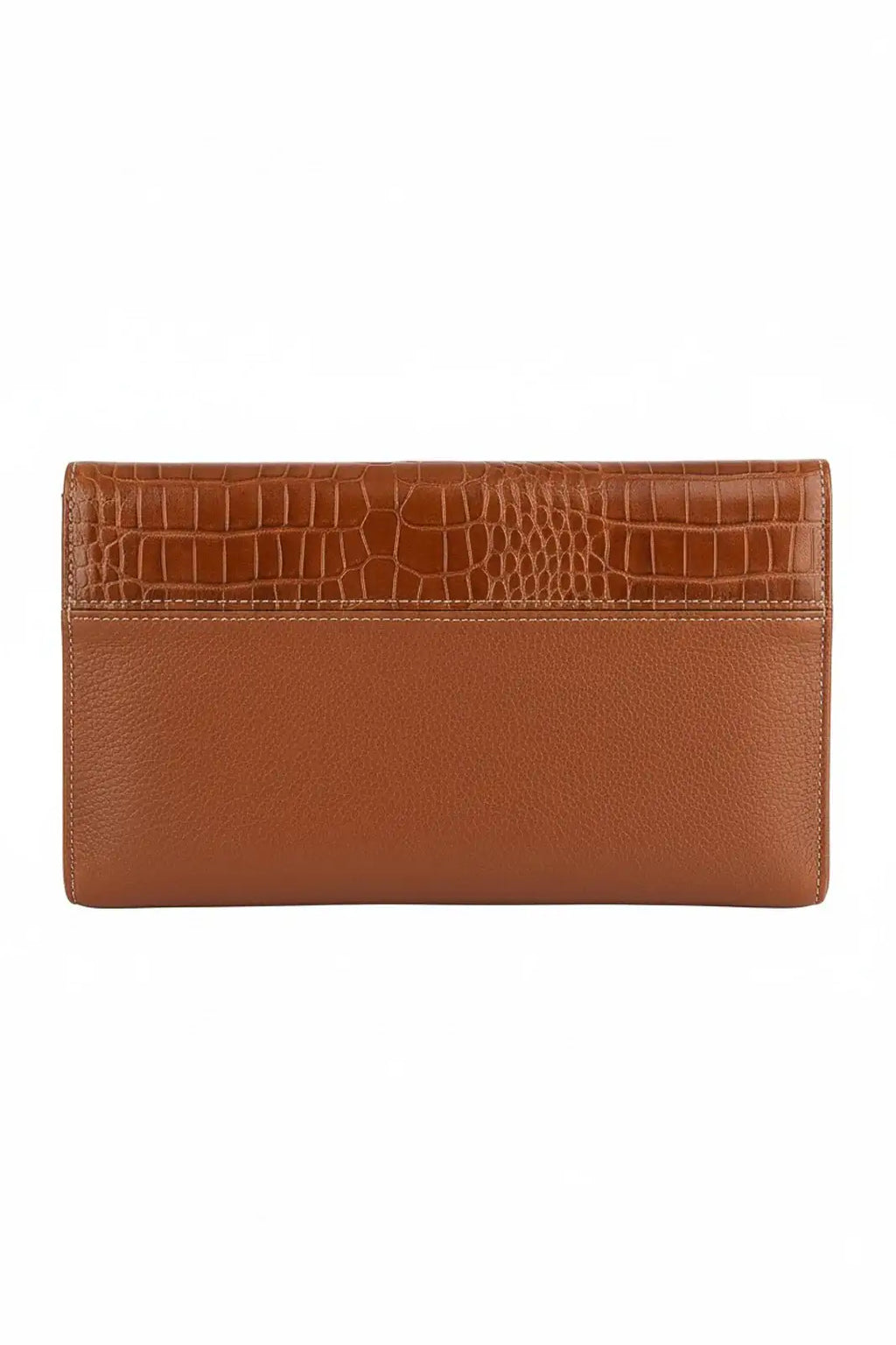 Clutch de couro croco Nikki - Enluaze