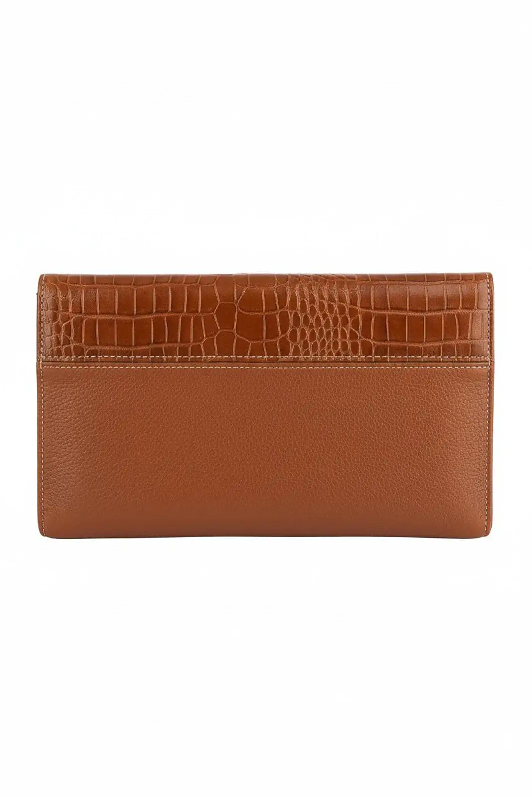 Clutch de couro croco Nikki - Enluaze