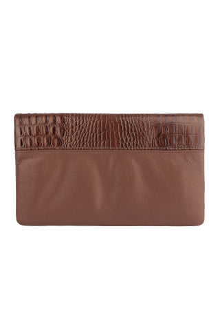 Clutch de couro croco Nikki - Enluaze - Bolsas, Mochilas e Acessórios em Couro Legítimo