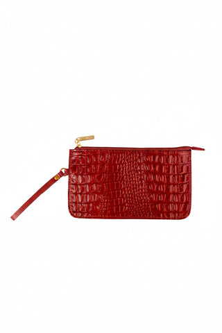 Necessaire de couro com alça Nitty 11,5x20,5cm