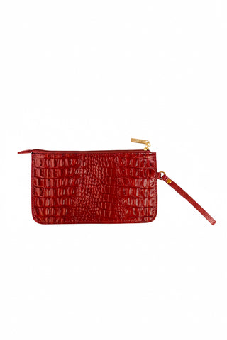 Necessaire de couro com alça Nitty 11,5x20,5cm