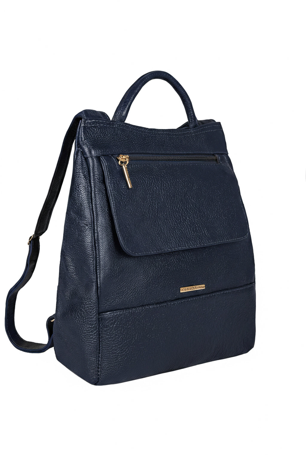 Mochila pequena antifurto couro liso Susan