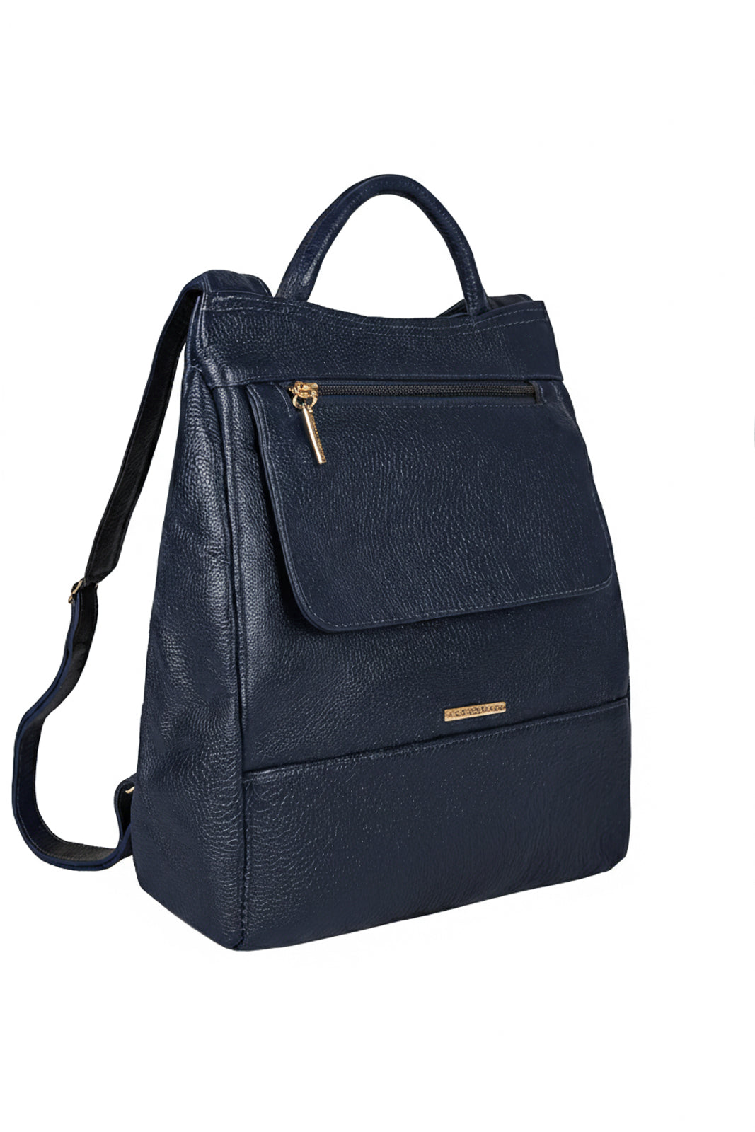 Mochila pequena antifurto couro liso Susan