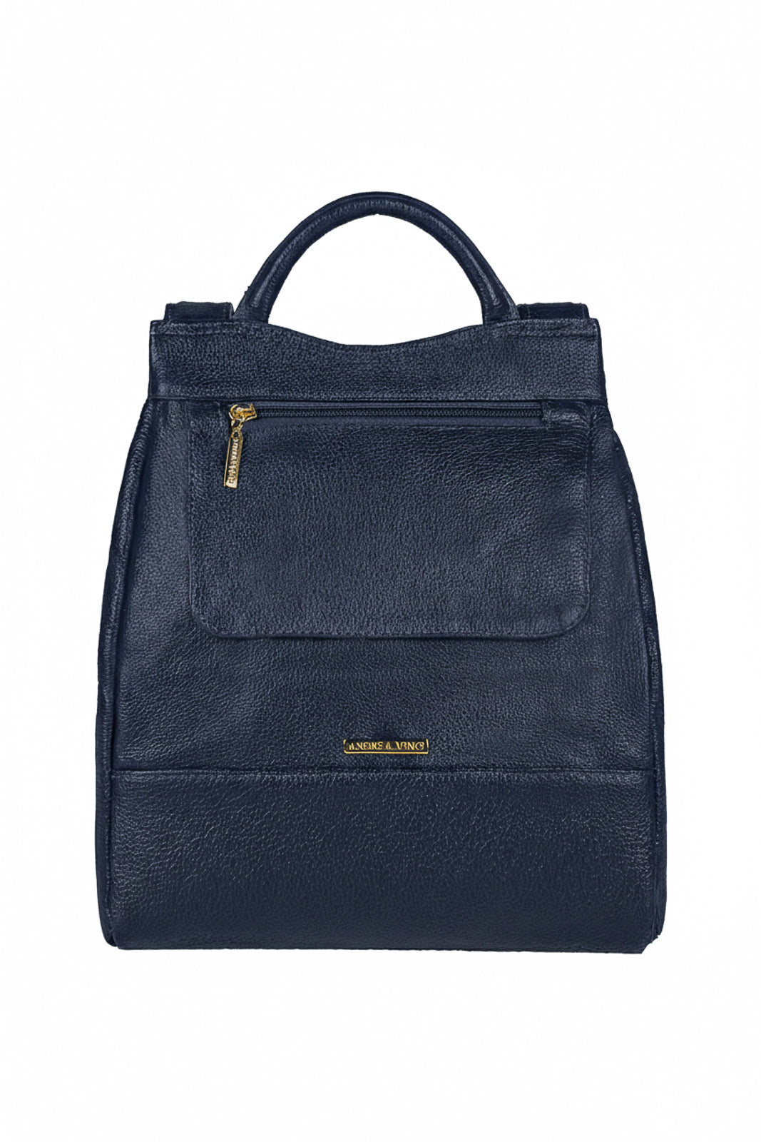 Mochila pequena antifurto couro liso Susan