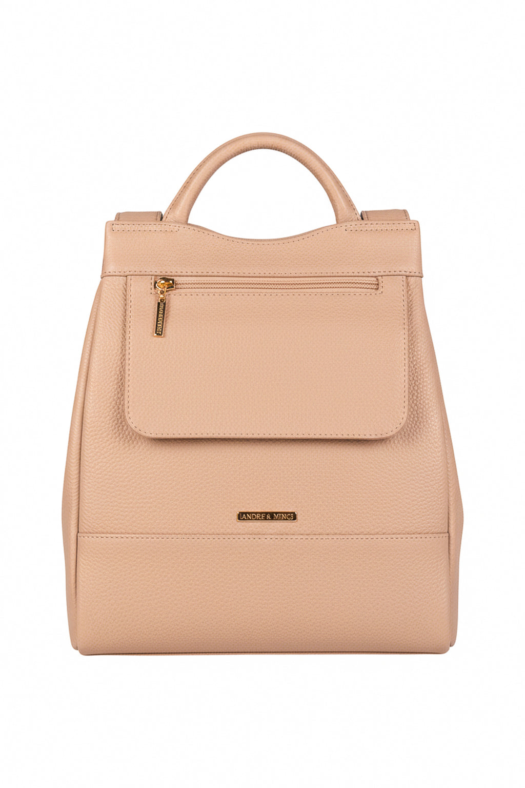 Mochila pequena antifurto couro liso Susan