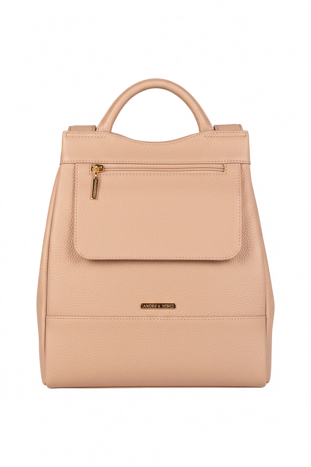 Mochila pequena antifurto couro liso Susan