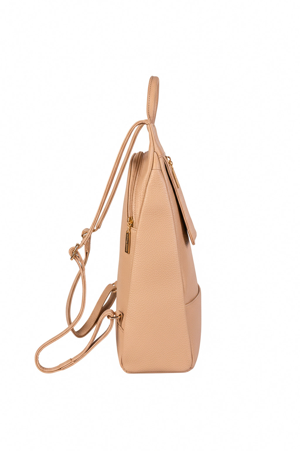 Mochila pequena antifurto couro liso Susan