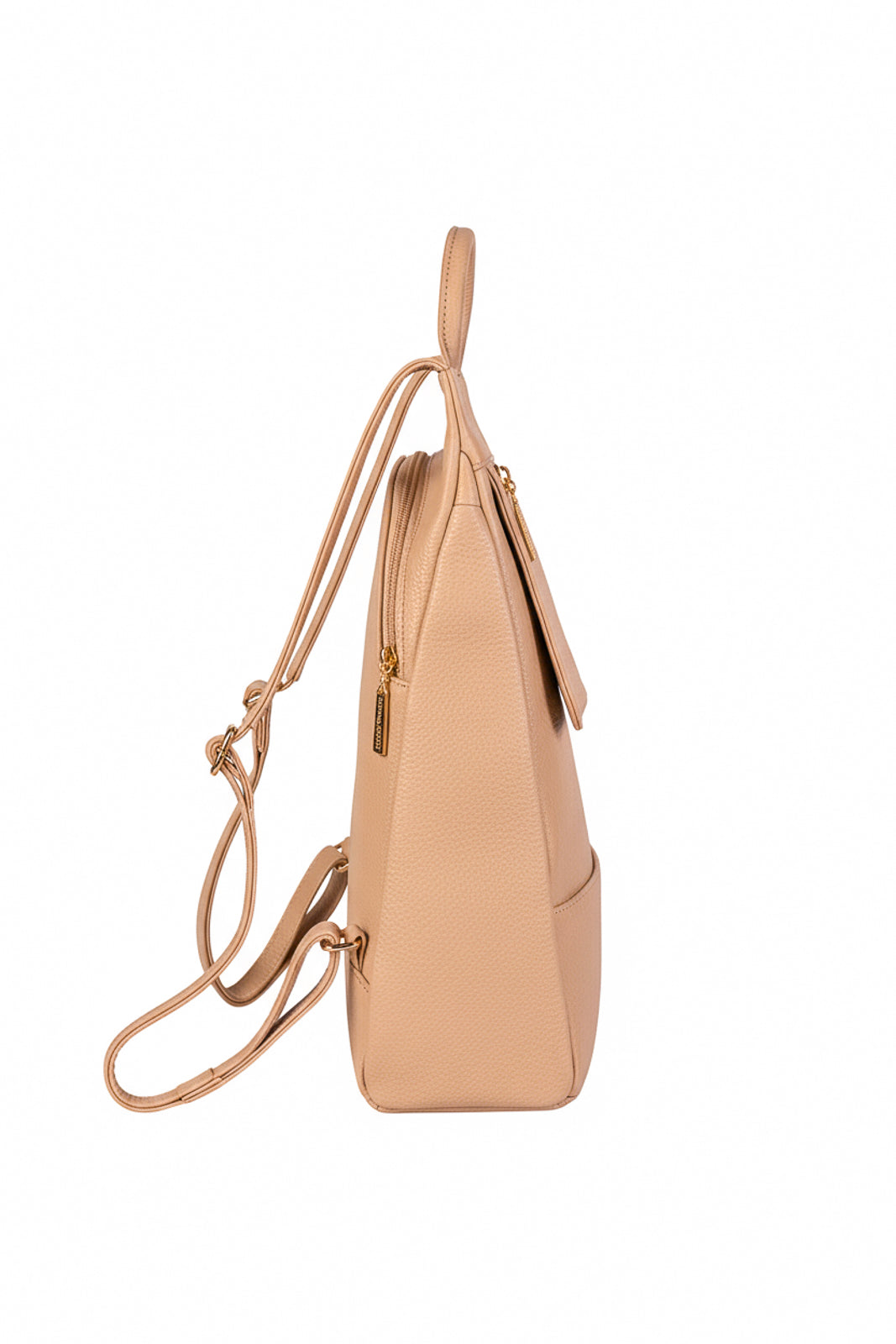 Mochila pequena antifurto couro liso Susan