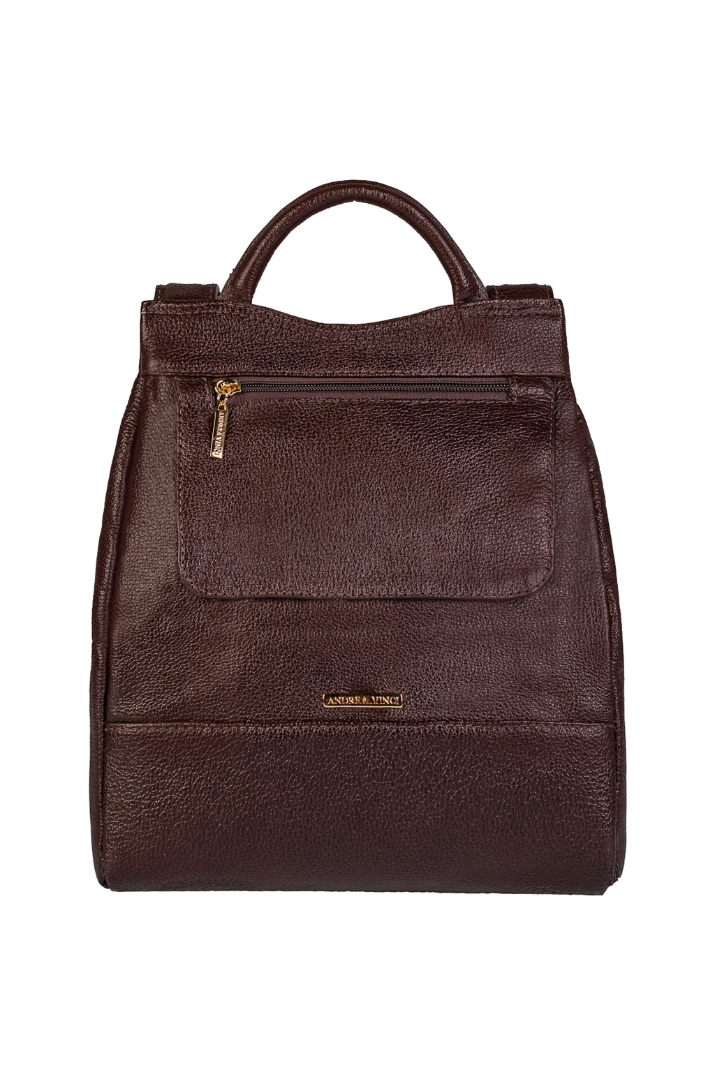 Mochila pequena antifurto couro liso Susan