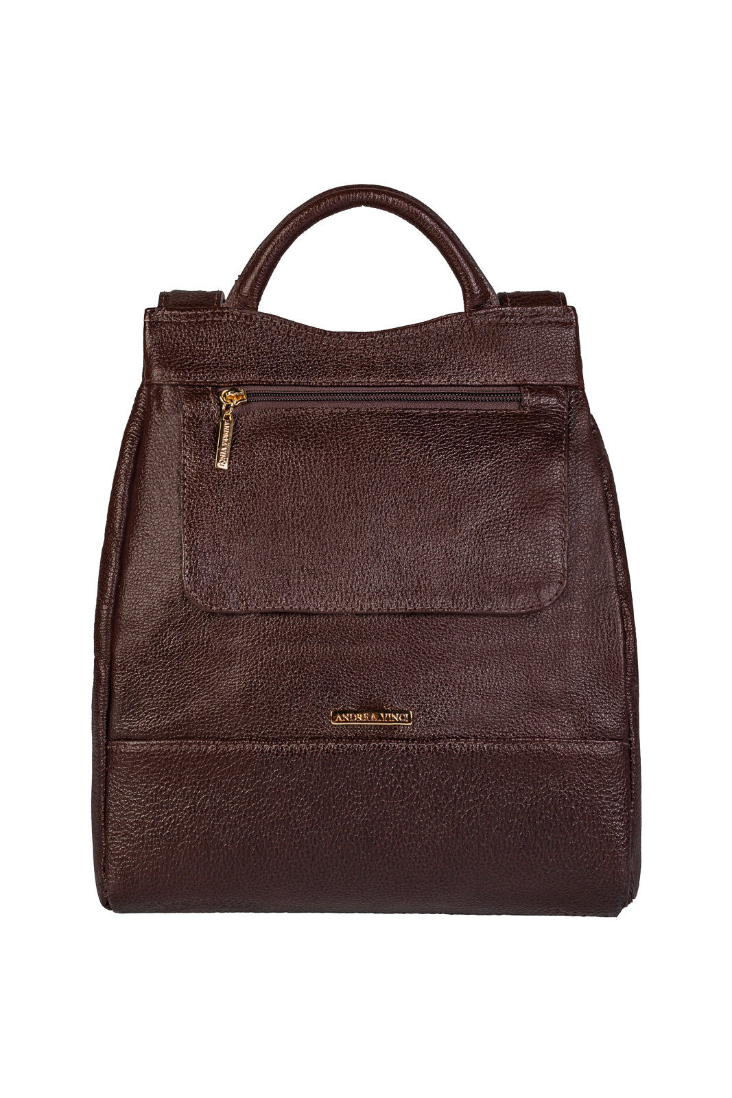 Mochila pequena antifurto couro liso Susan