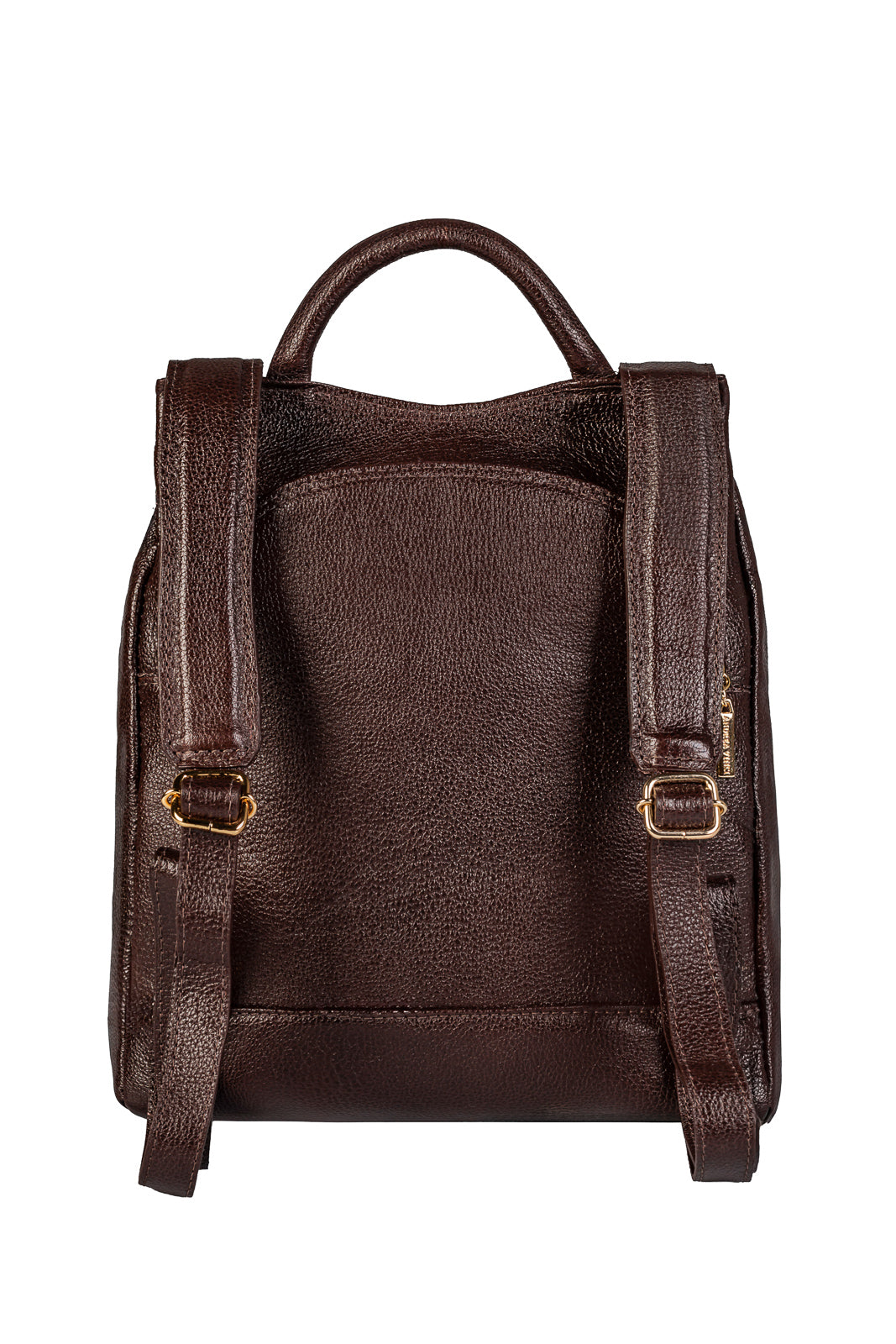 Mochila pequena antifurto couro liso Susan