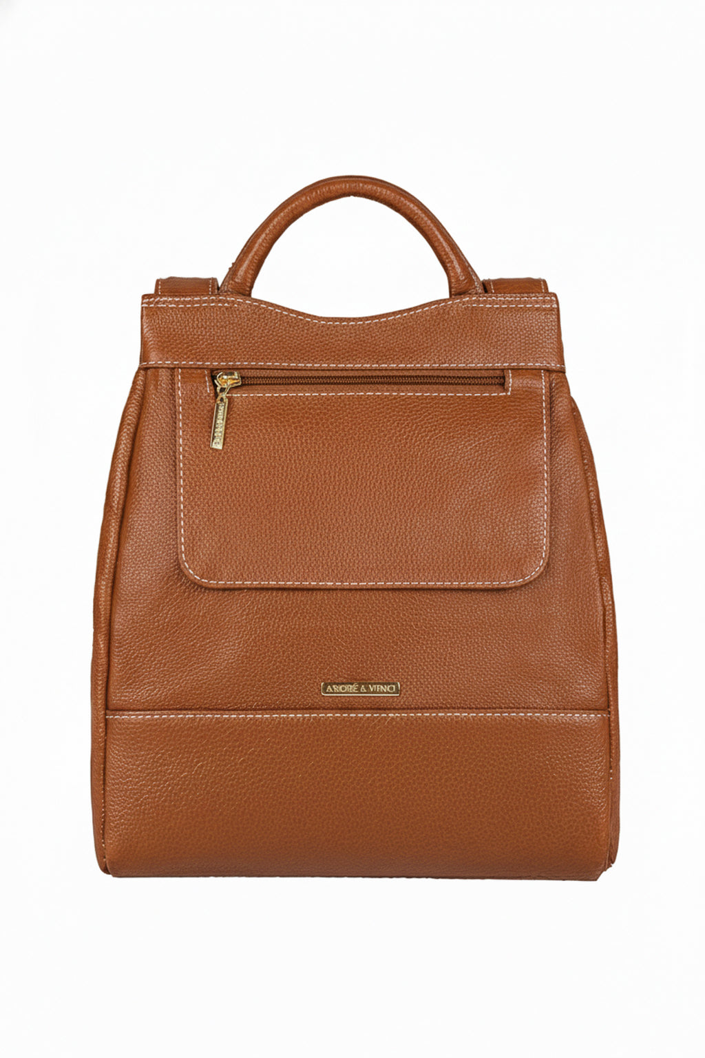 Mochila pequena antifurto couro liso Susan