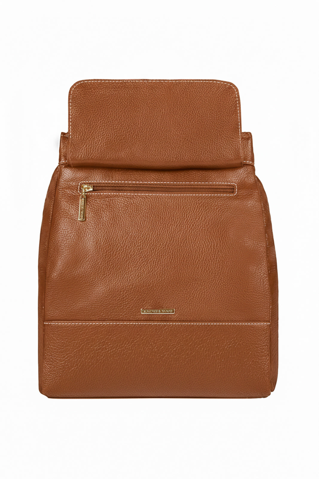 Mochila pequena antifurto couro liso Susan