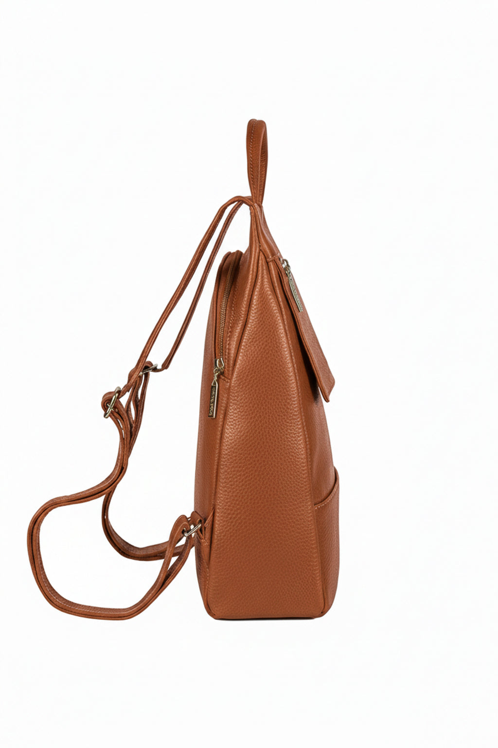 Mochila pequena antifurto couro liso Susan