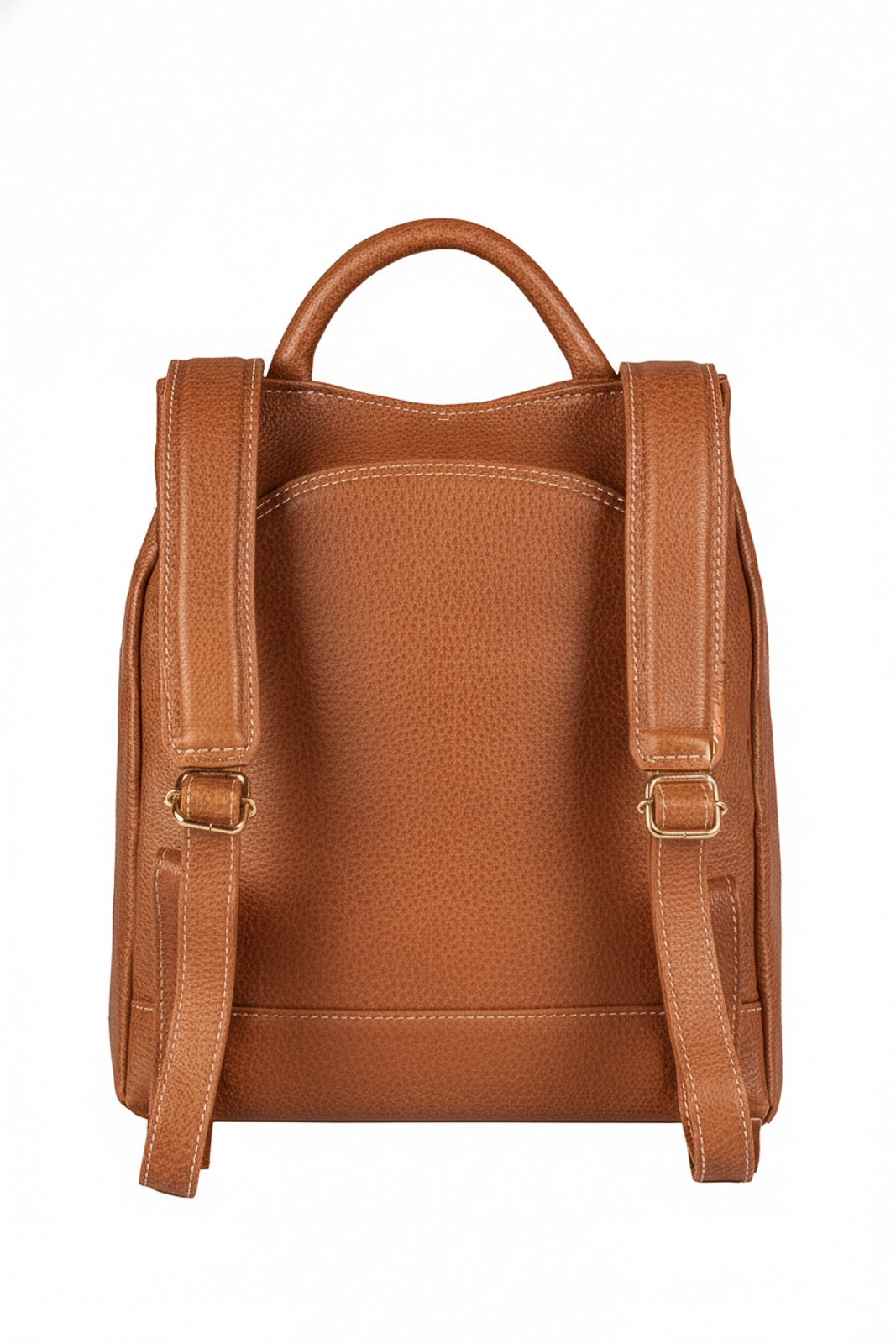 Mochila pequena antifurto couro liso Susan