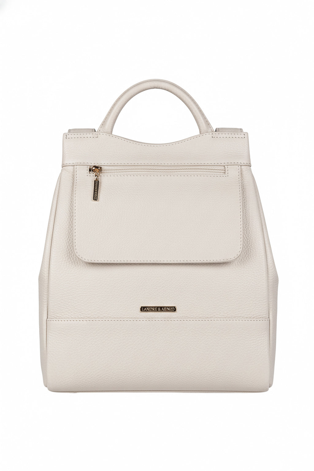 Mochila pequena antifurto couro liso Susan