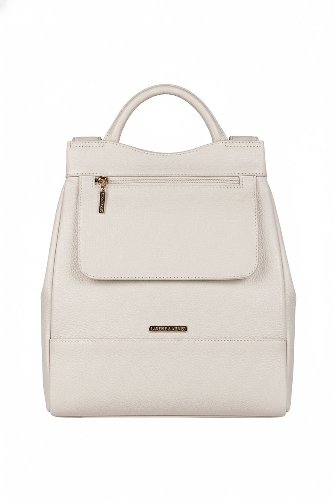 Mochila pequena antifurto couro liso Susan