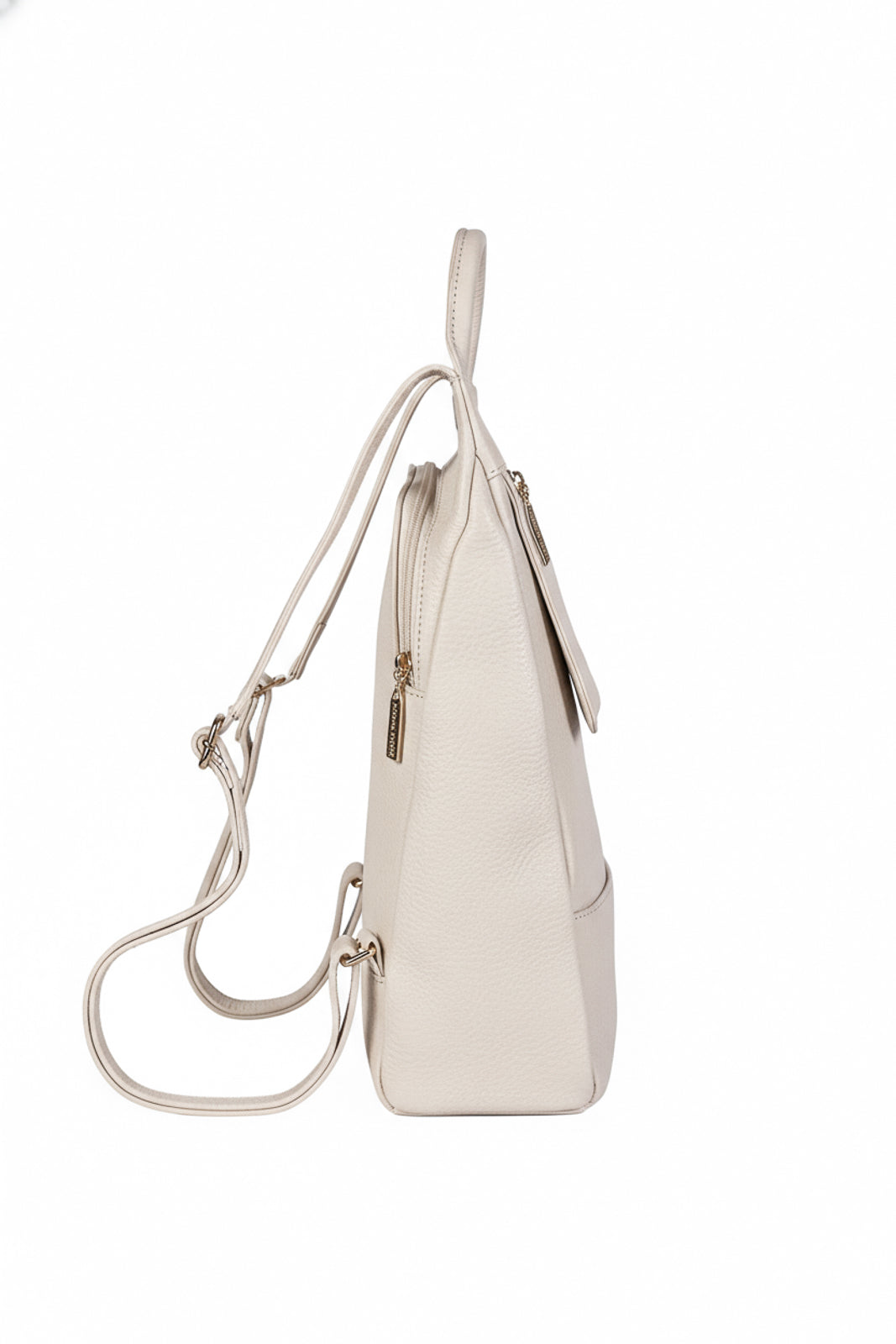 Mochila pequena antifurto couro liso Susan