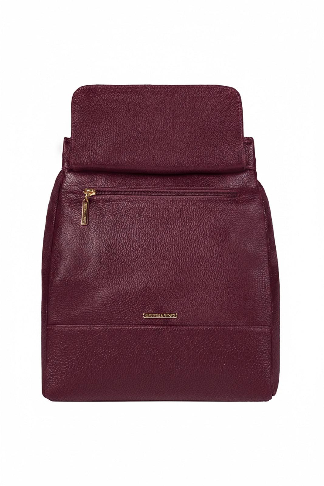 Mochila pequena antifurto couro liso Susan