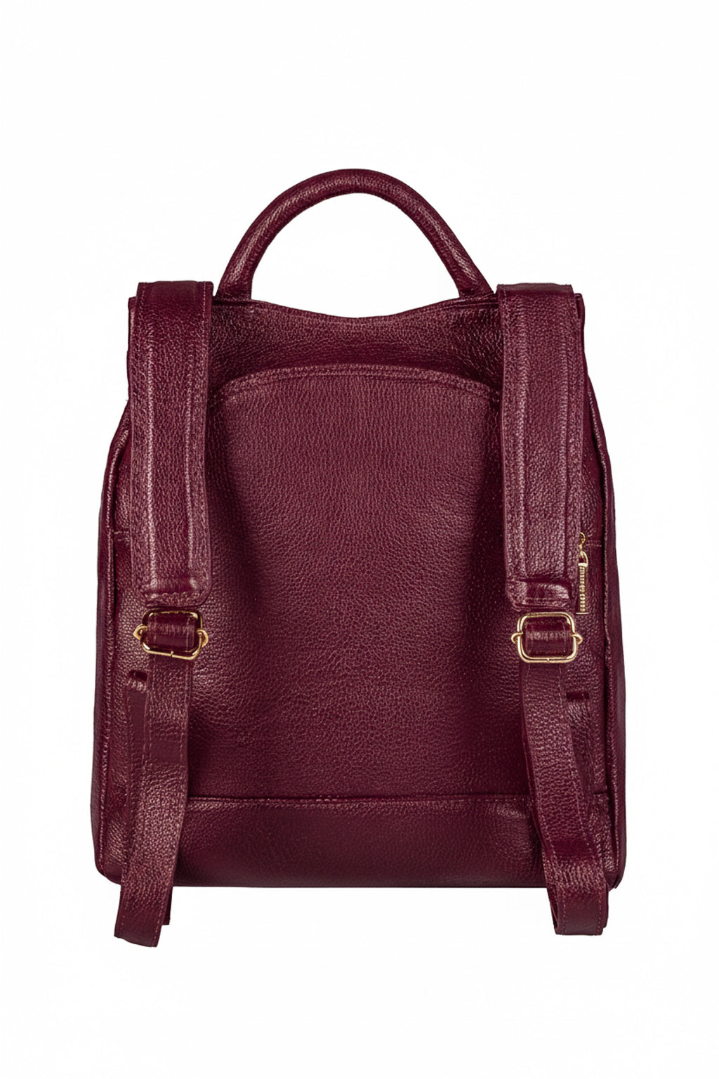 Mochila pequena antifurto couro liso Susan