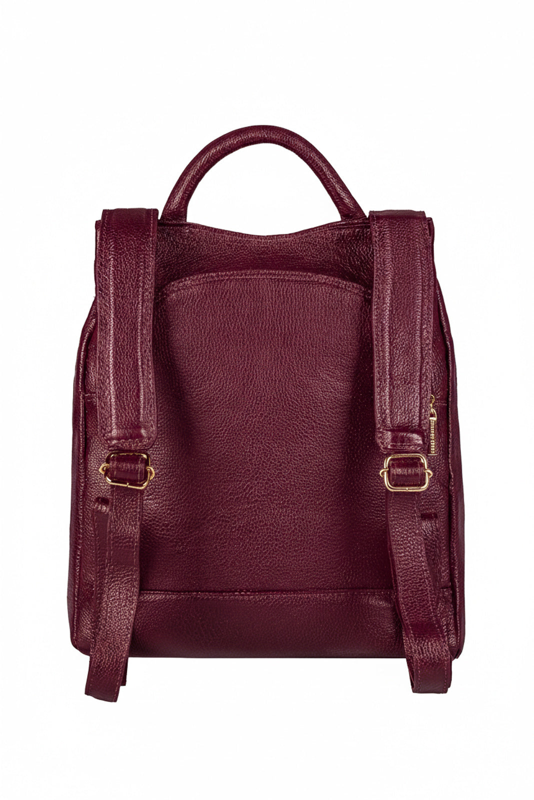 Mochila pequena antifurto couro liso Susan