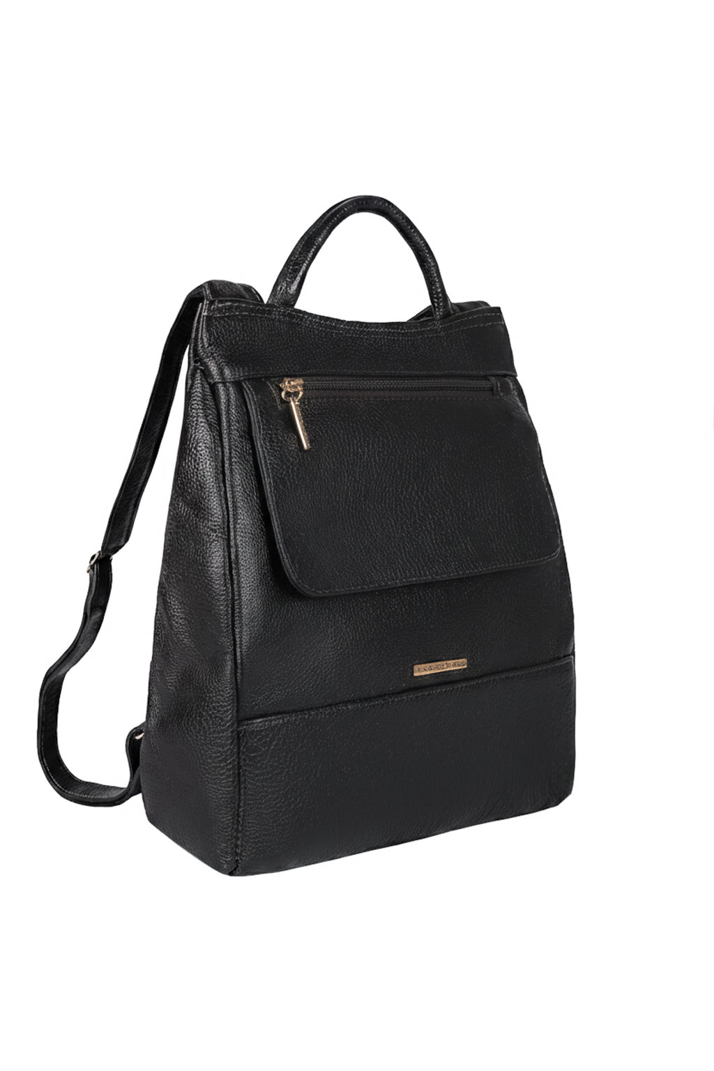 Mochila pequena antifurto couro liso Susan