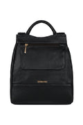 Mochila pequena antifurto couro liso Susan