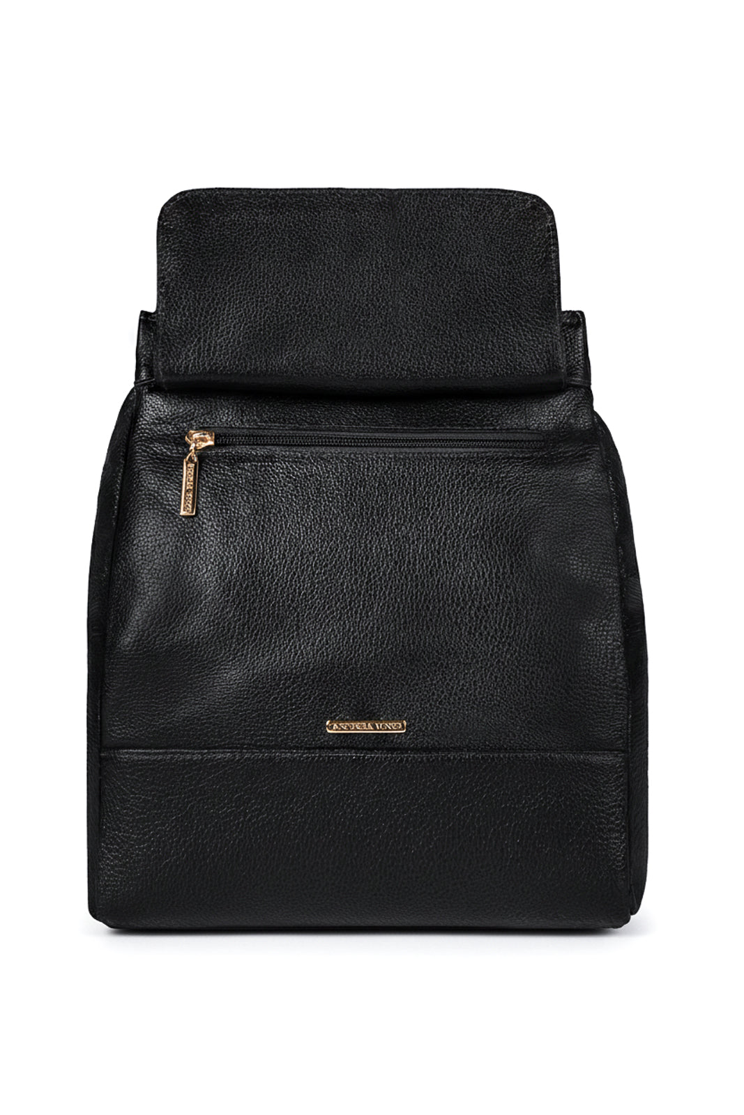 Mochila pequena antifurto couro liso Susan