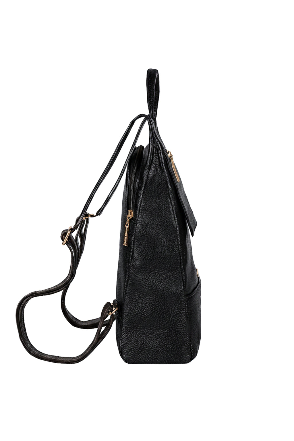 Mochila pequena antifurto couro liso Susan