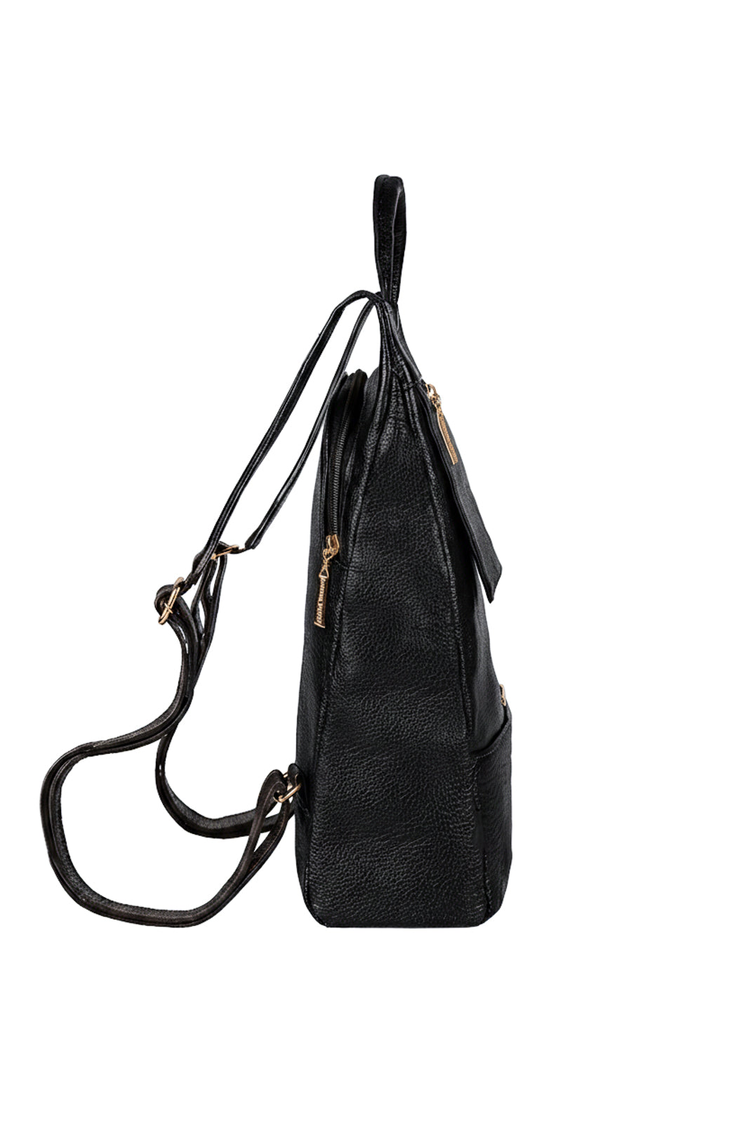 Mochila pequena antifurto couro liso Susan