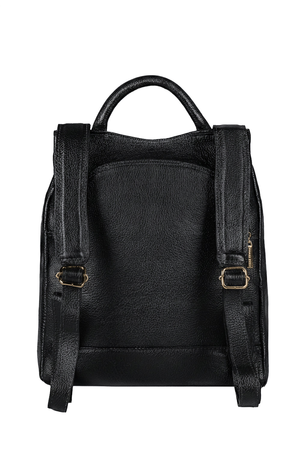 Mochila pequena antifurto couro liso Susan