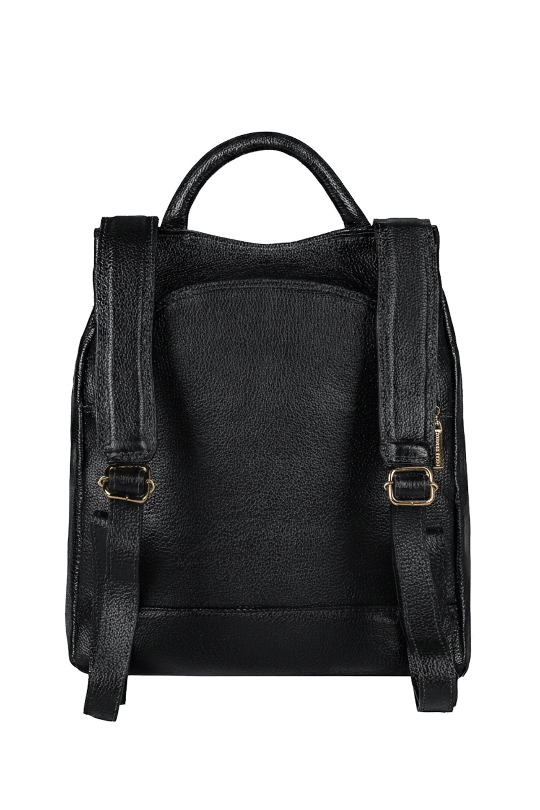 Mochila pequena antifurto couro liso Susan