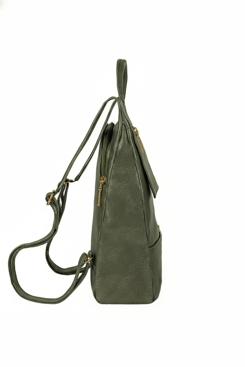 Mochila pequena antifurto couro liso Susan