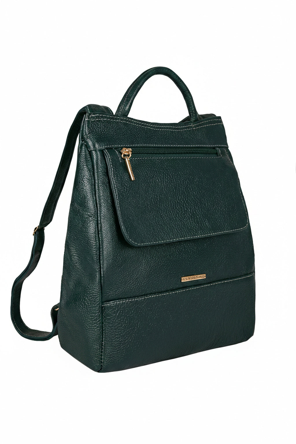 Mochila pequena antifurto couro liso Susan