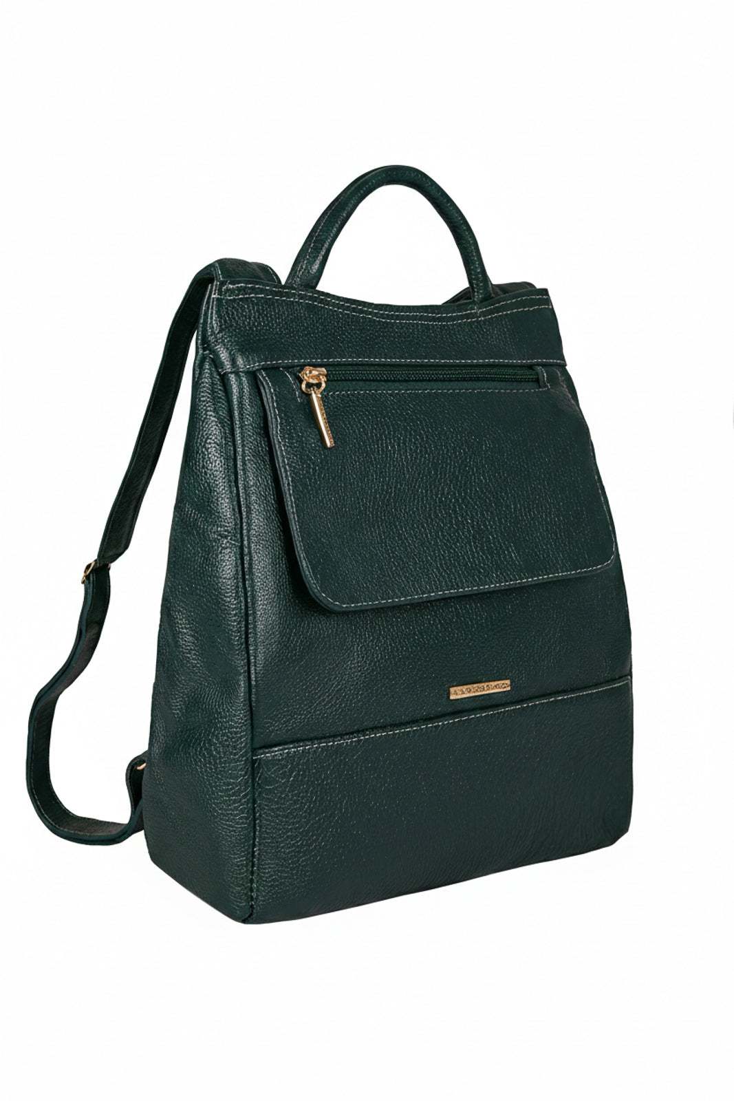 Mochila pequena antifurto couro liso Susan