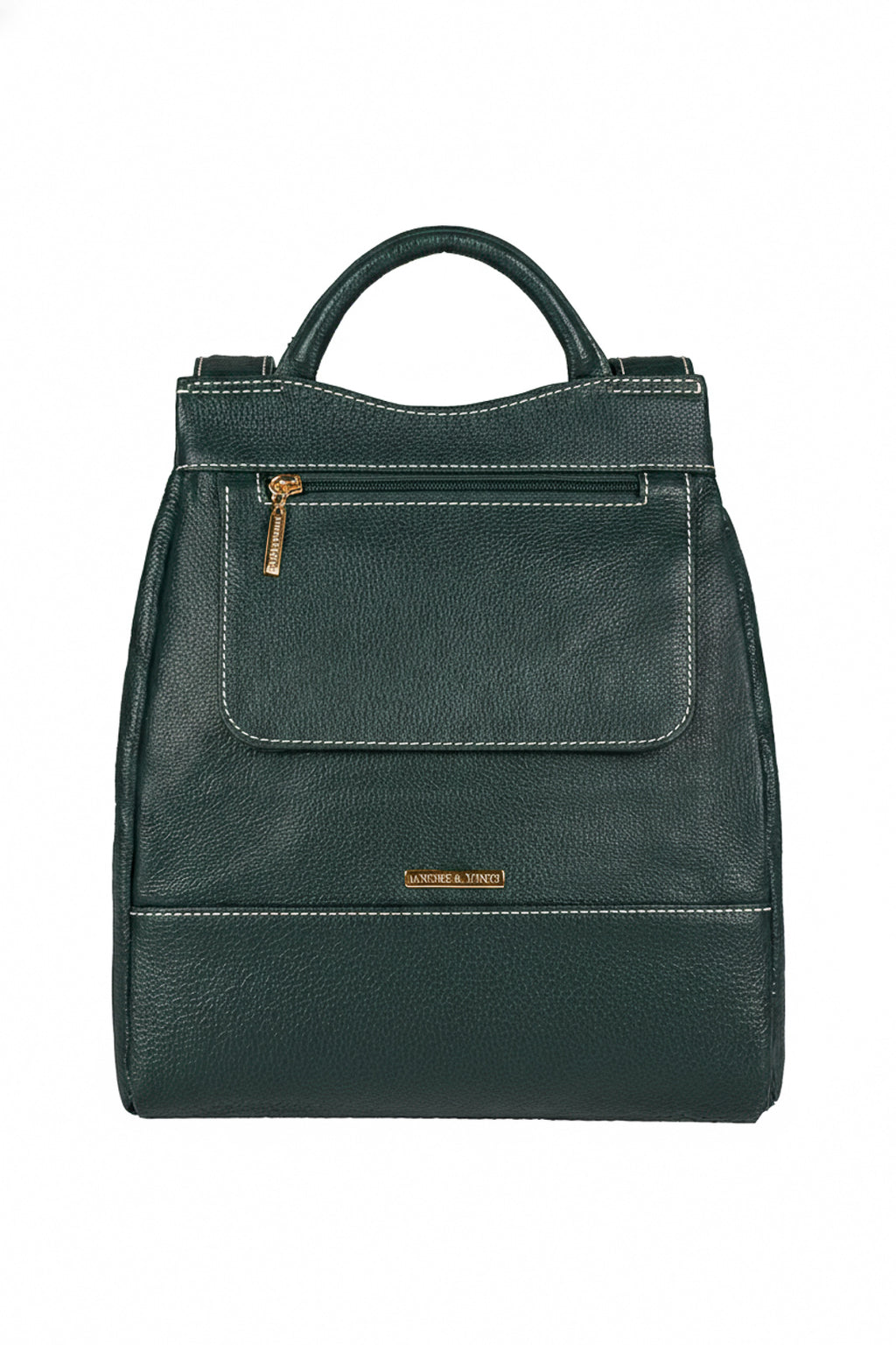 Mochila pequena antifurto couro liso Susan