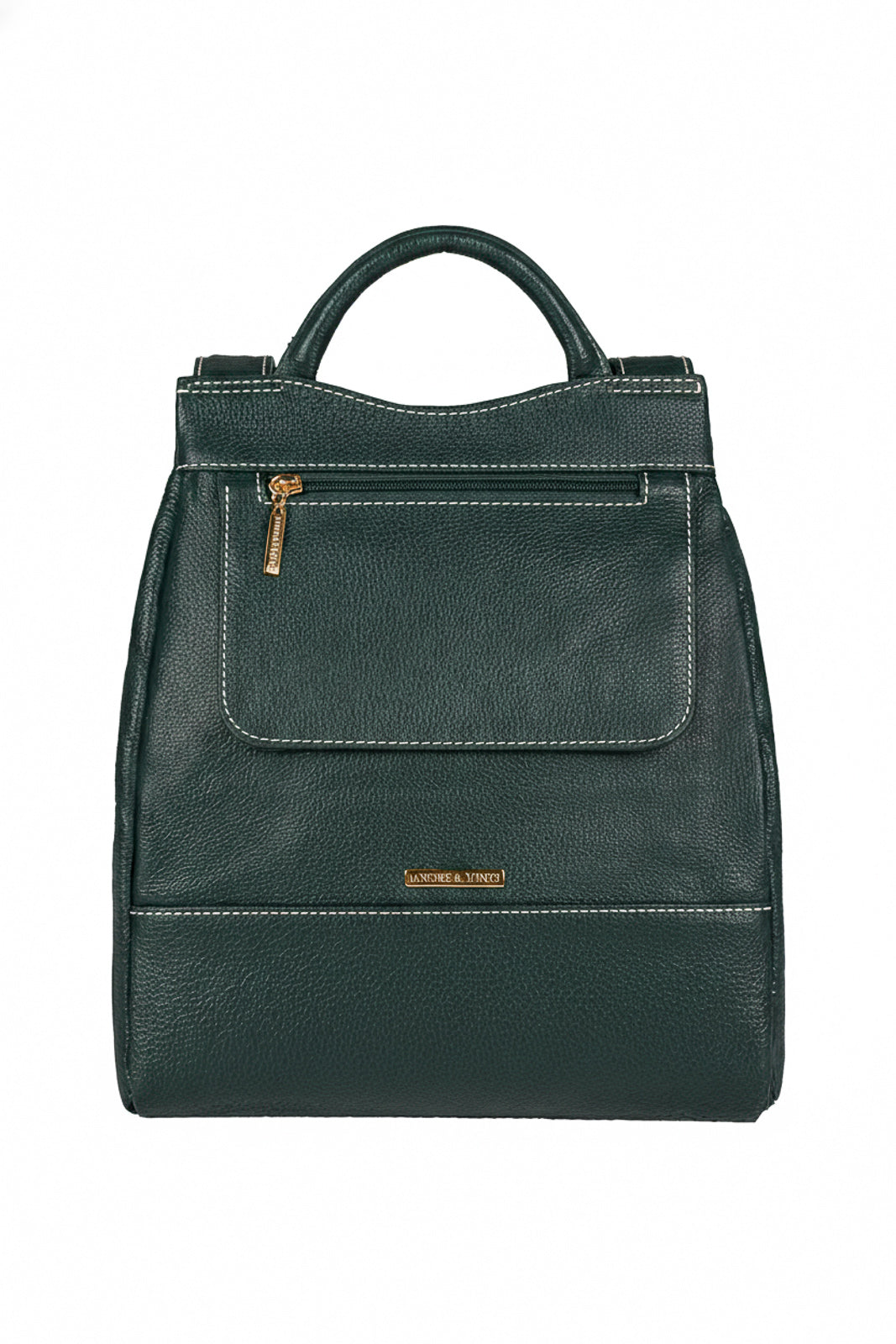 Mochila pequena antifurto couro liso Susan