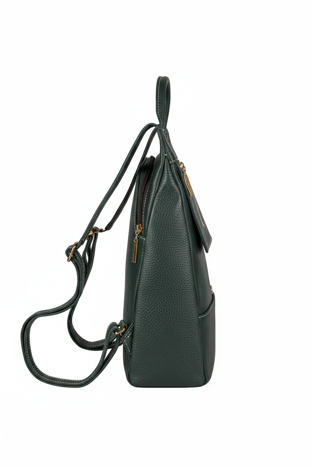 Mochila pequena antifurto couro liso Susan