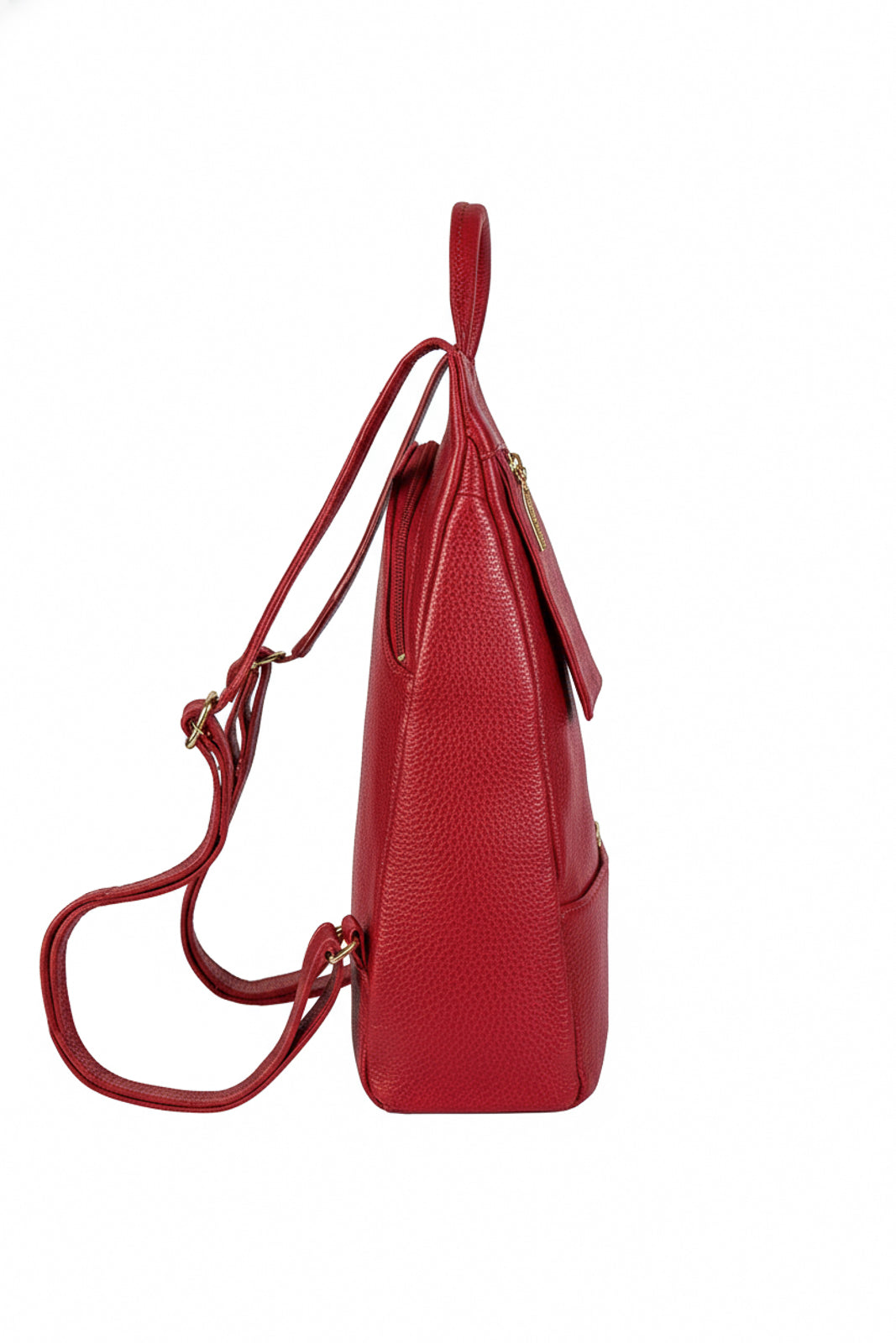 Mochila pequena antifurto couro liso Susan